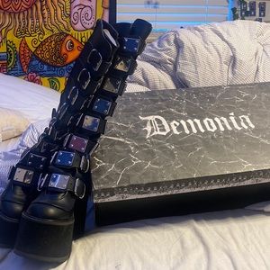 Demonias Swing-815 Blk Vegan Leather